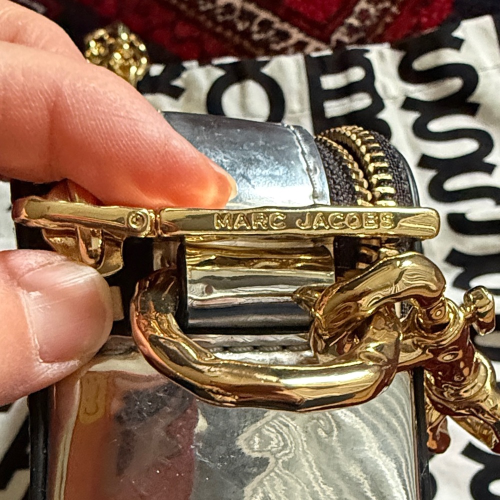 Marc Jacob's Gold and Silver Snapshot Bag - Picture 14 of 14